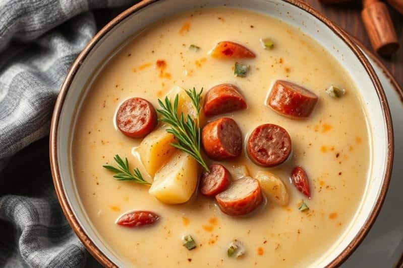 Creamy Sausage Potato Soup Recipe for Winter Dinner