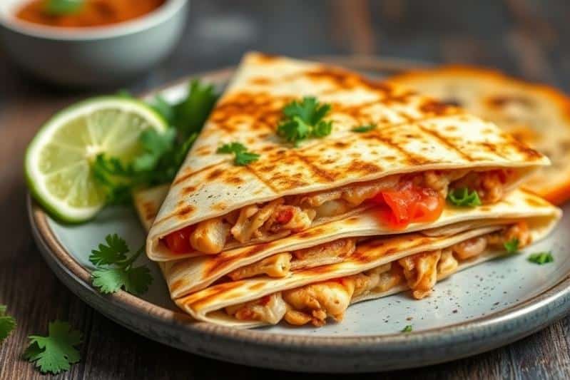 Healthy Chicken Ranch Quesadilla Recipe