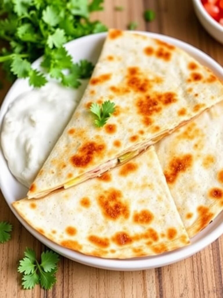 Healthy Chicken Ranch Quesadilla Recipe