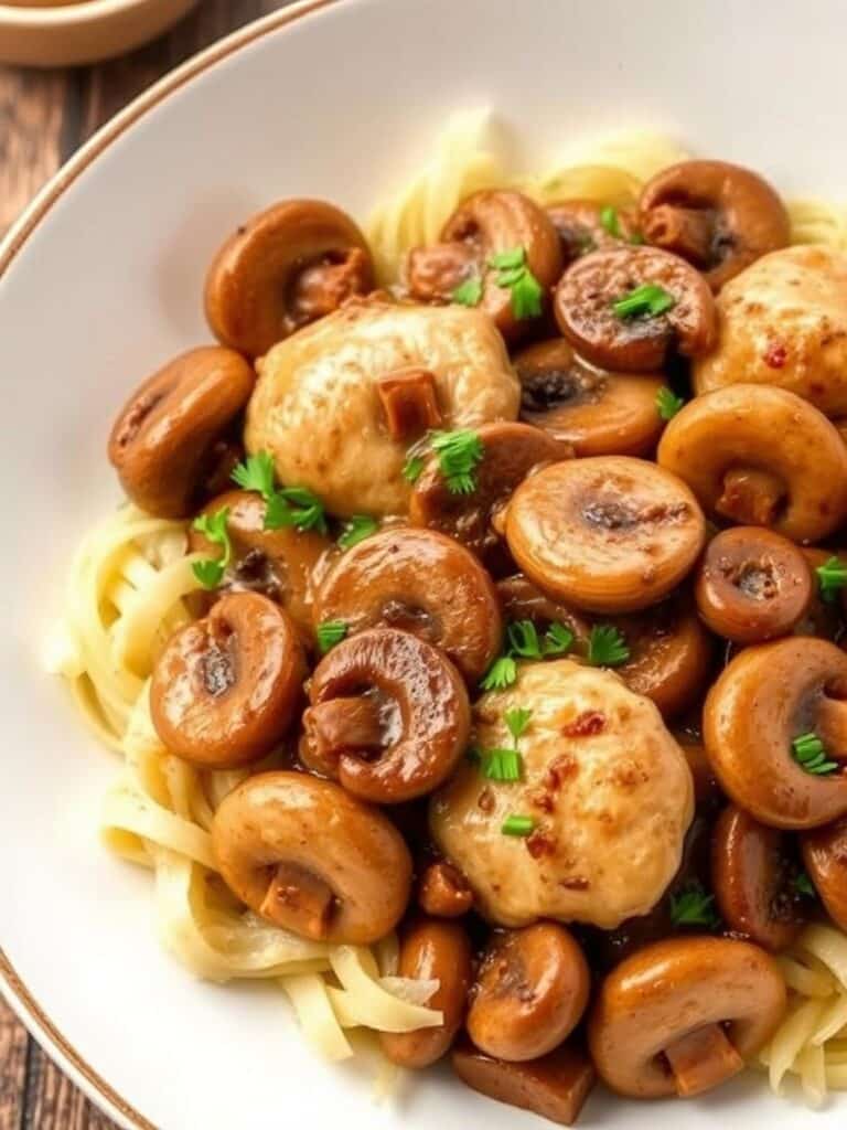 Healthy Smothered Chicken With Mushrooms